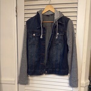 SOHO Jeans New York & Company Hooded Denim Jacket